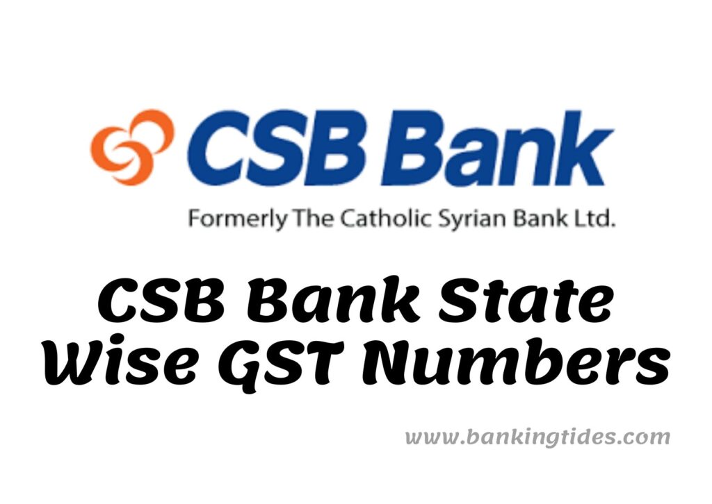 CSB GST Number