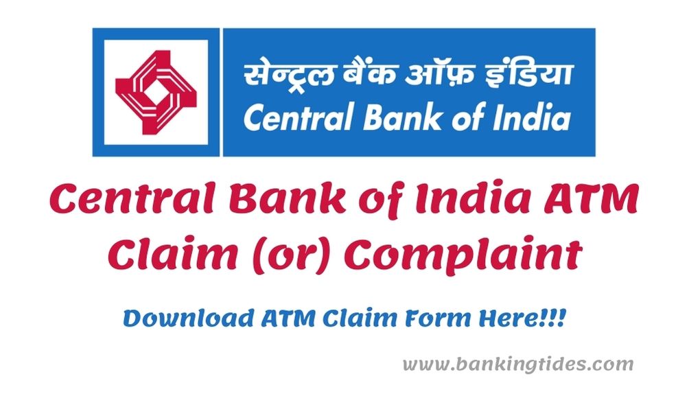 Central Bank of India ATM Claim