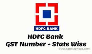 HDFC Bank GST Details