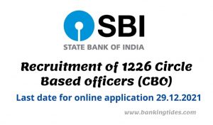 SBI CBO Recruitment 2021