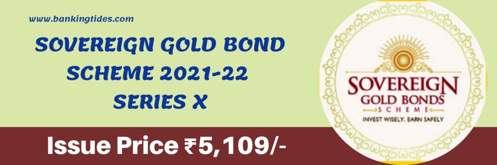 Sovereign Gold Bond Series X Issue Price
